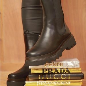 Leather boots
